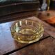 Amber glass ashtray – 1960s–70s