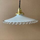 Antique opaline pendant light