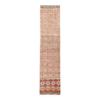 Tapis de course turc vintage 3x12, 85x374Cm