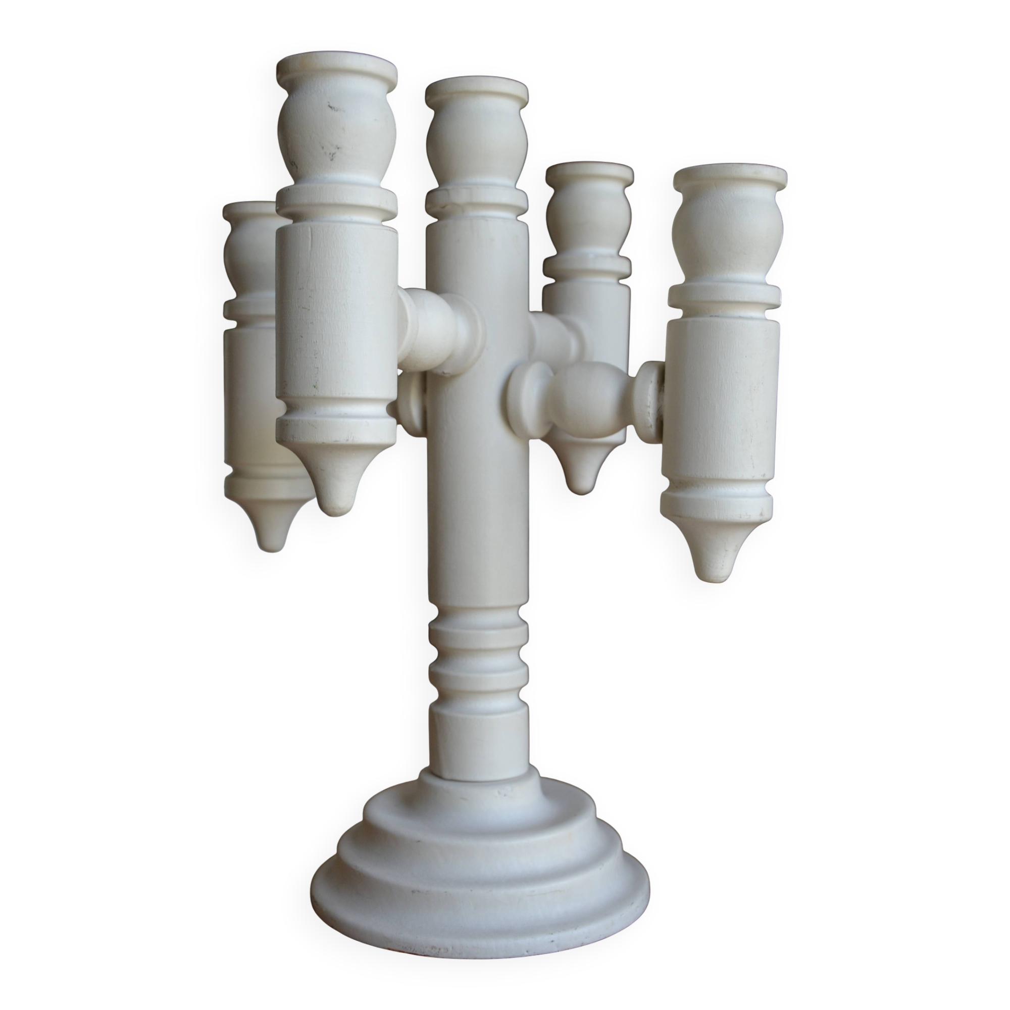Scandinavian wooden candlestick