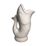 Former pitcher ceramic white shape fish decanter