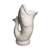 Former pitcher ceramic white shape fish decanter