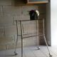 Side table feet thongs and tray smoked glass 1960