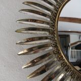 Deknudt convex sun mirror in metal, 70s