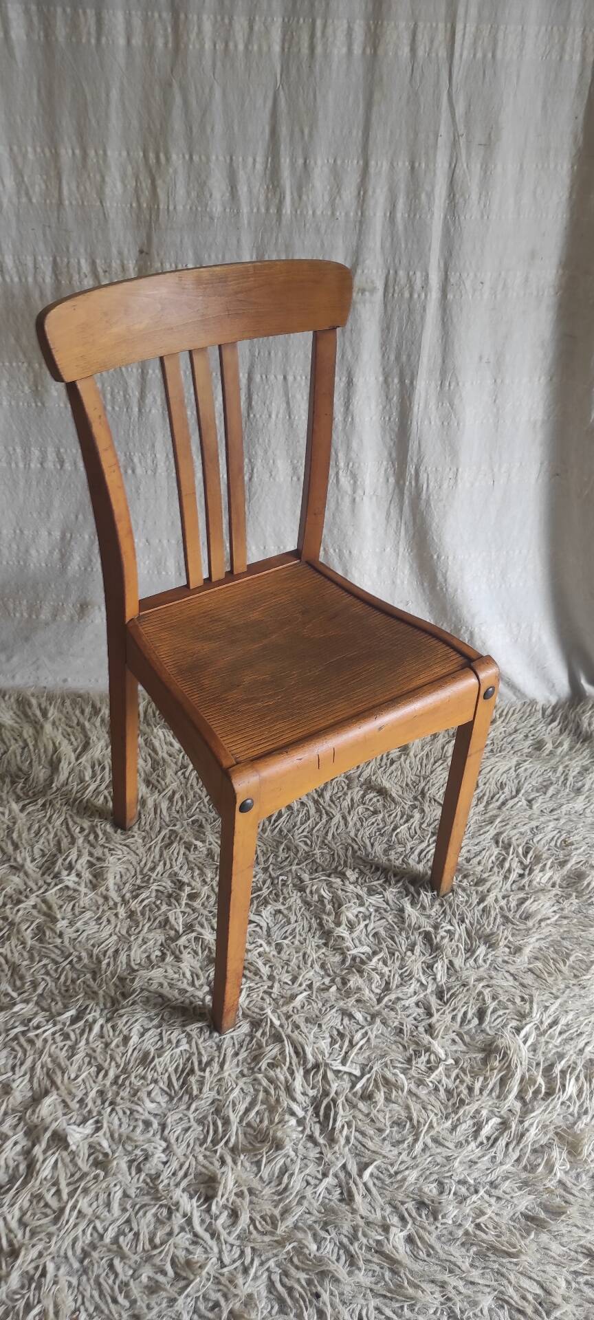 Solid wood chair by Stella - 1950s/60s