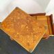 Game table Louis XV style, Napoleon III period (bronze fall and bronze belt, marqueteri