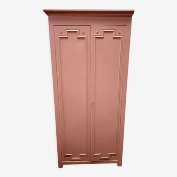 Vintage two-door cabinet with shelves
