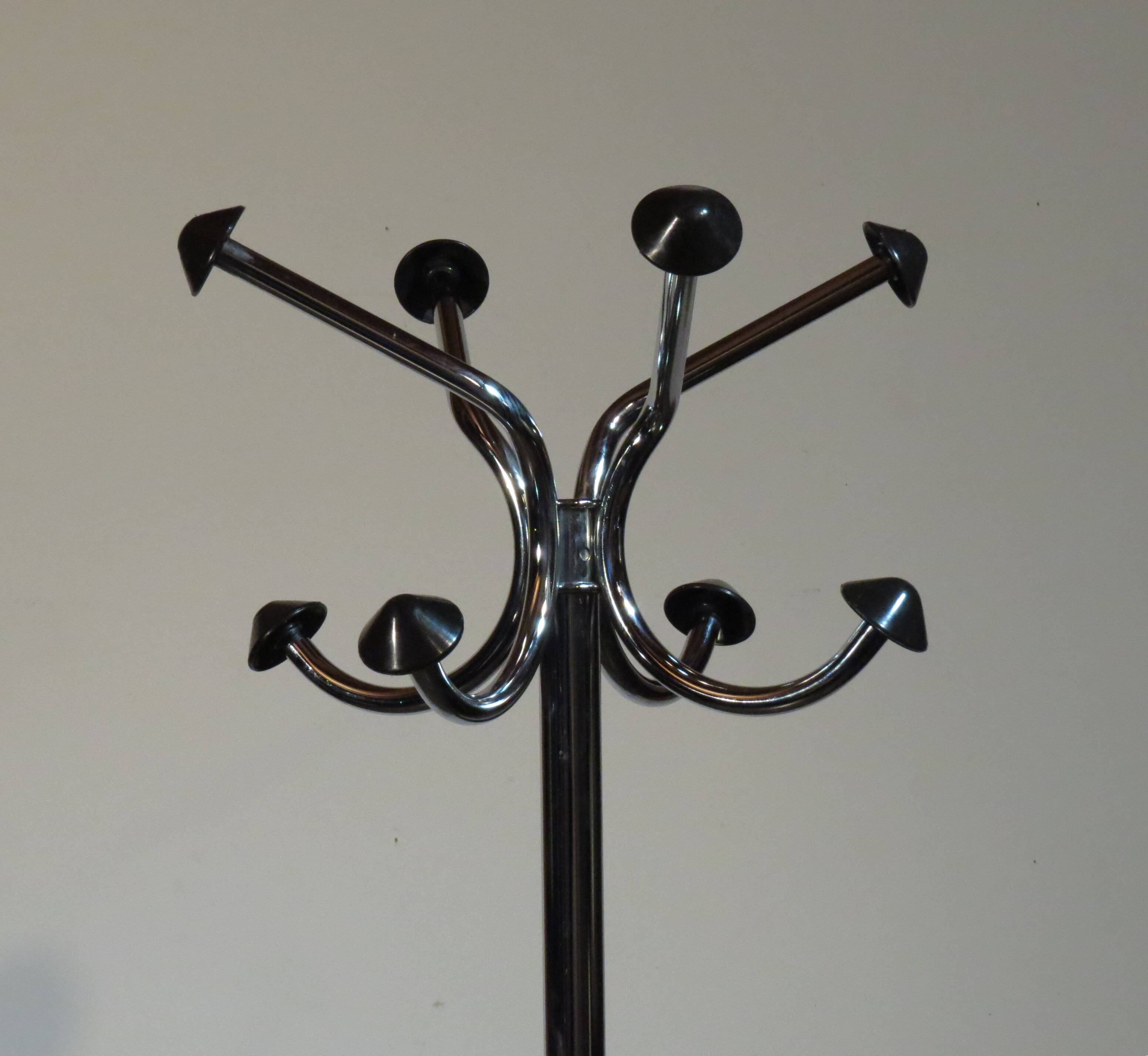 70's chrome parrot coat rack