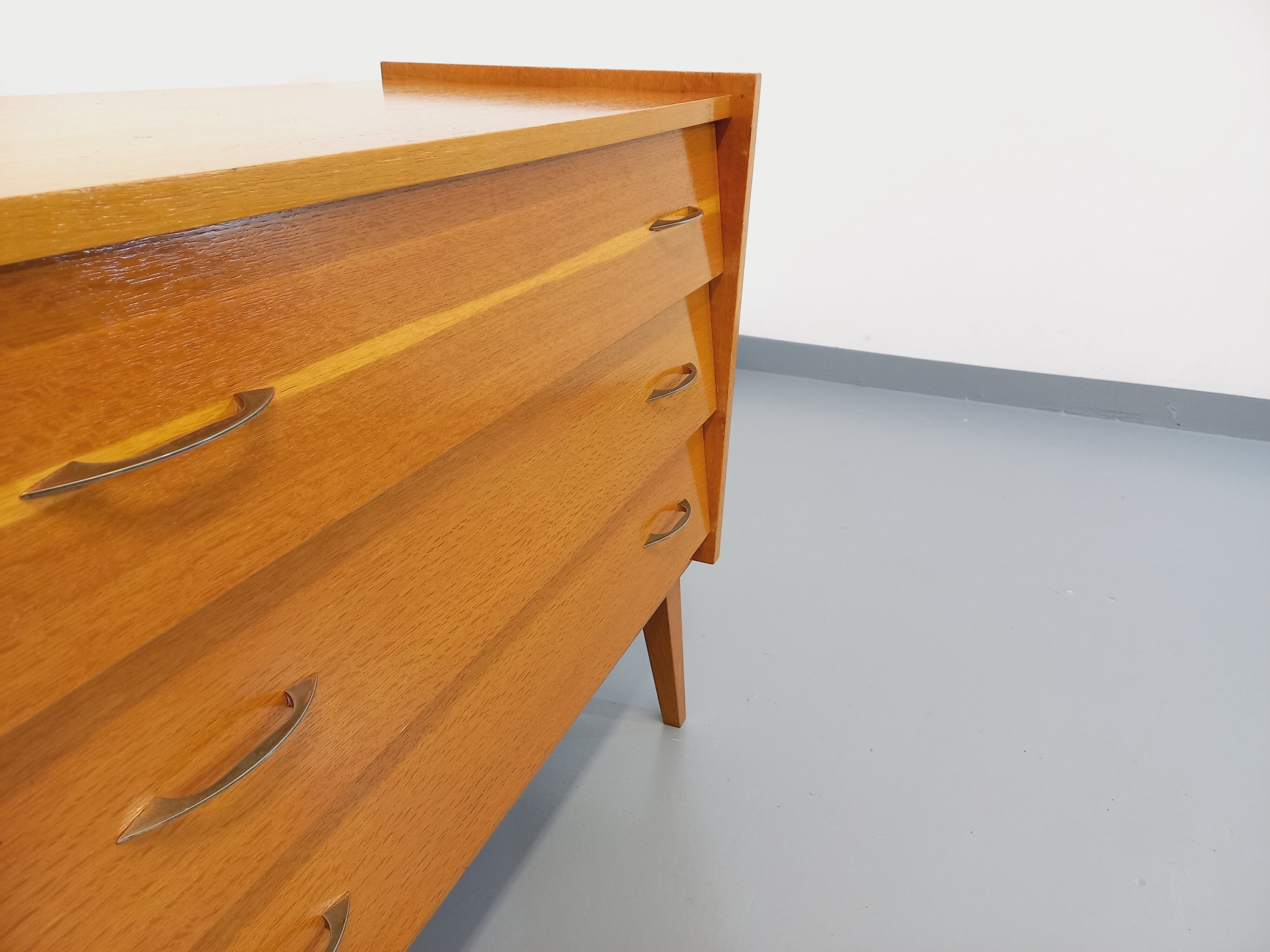 Vintage wooden chest of drawers from the 50s 60s