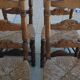 4 antique Provençal wooden chairs