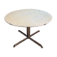 Table de repas vintage roche bobois en marbre et métal 1970