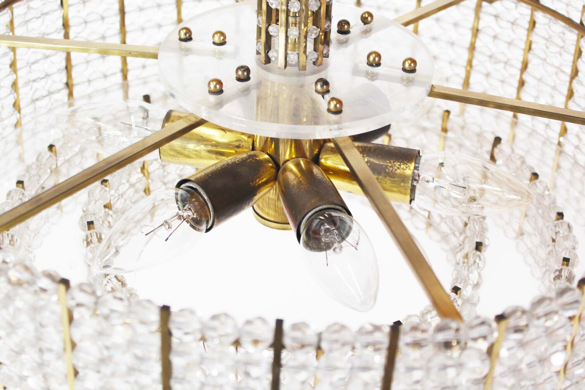 Vintage chandelier by Emil Stejnar for Rupert Nikoll Austria 1960's