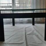 Coffee table metal and glass