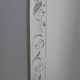 Vintage 1940s Italian design wall mirror with decorated glass