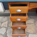 Desk with old oak administration pedestal