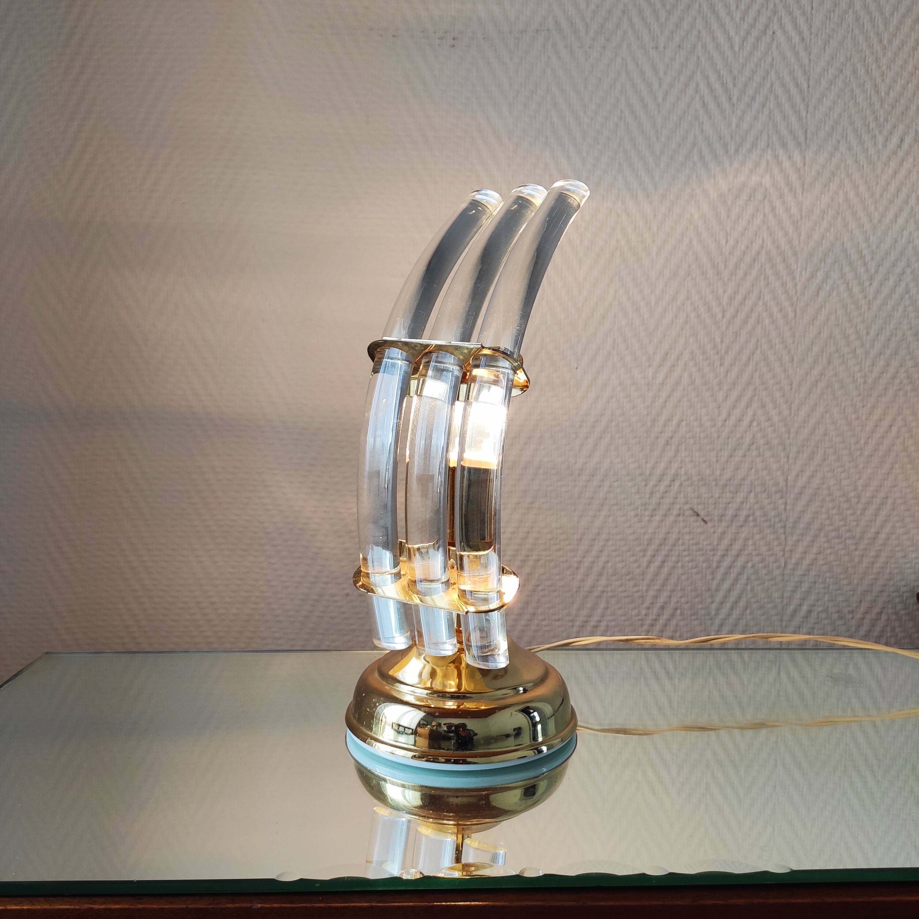 Vintage glass lamp 1970