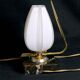 Mid 20th Century Marble Brass and Opaline Bed-Side Lamps, Maison Arlus, France - a Pair