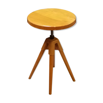 Adjustable screw piano stool czech republic mid-century modern1960