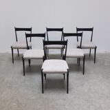 Rare set of 6 'S11' dining chairs by Alfred Hendrickx for Belform, 1950s