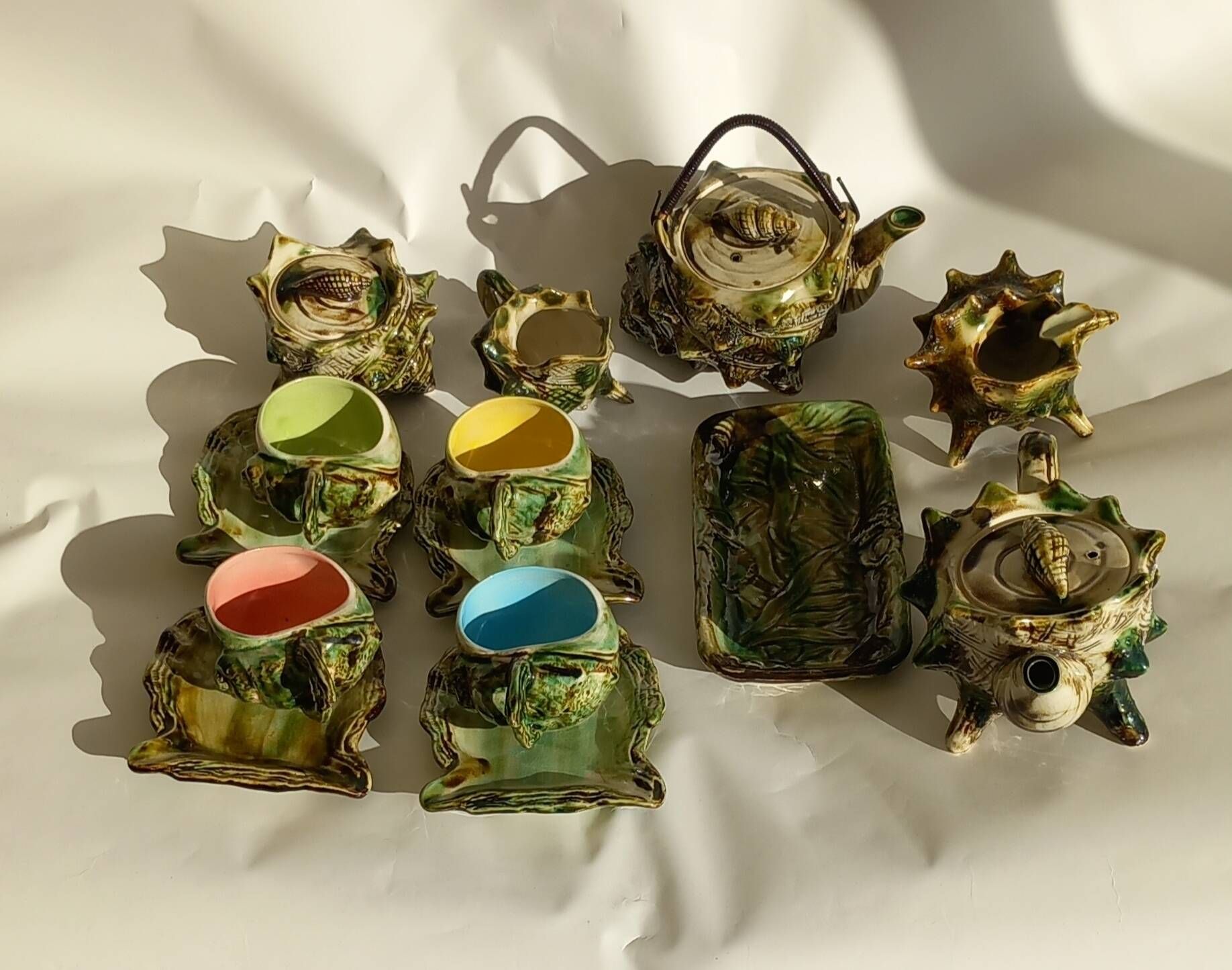 Complete shell tea set