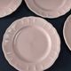 Title: 8 vintage Salins flat plates in powder pink – Ø 25.7 cm