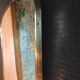 Miroir retroviseur doré 58x34cm