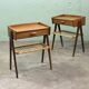 Scandinavian teak bedside table pair Rasmussen