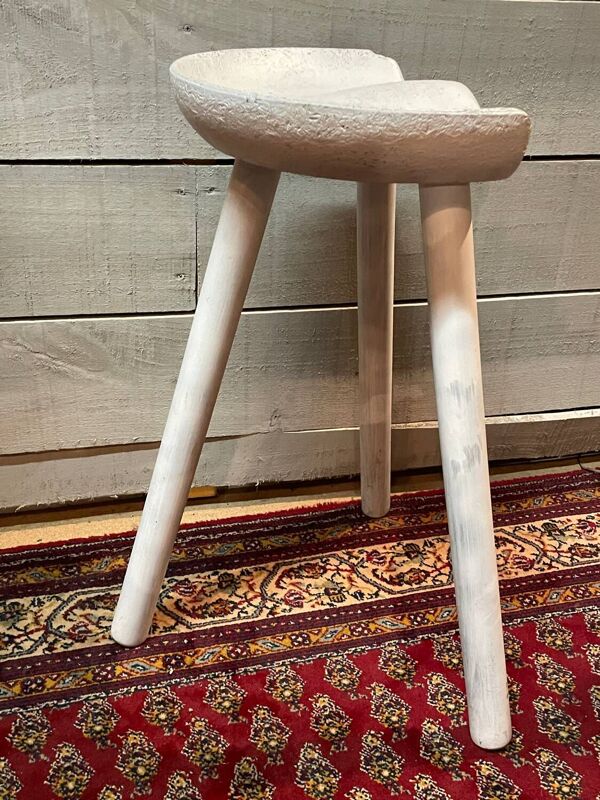 Tabouret haut tripode vintage design scandinave