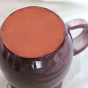 Ensemble pichet et verres en céramique violet