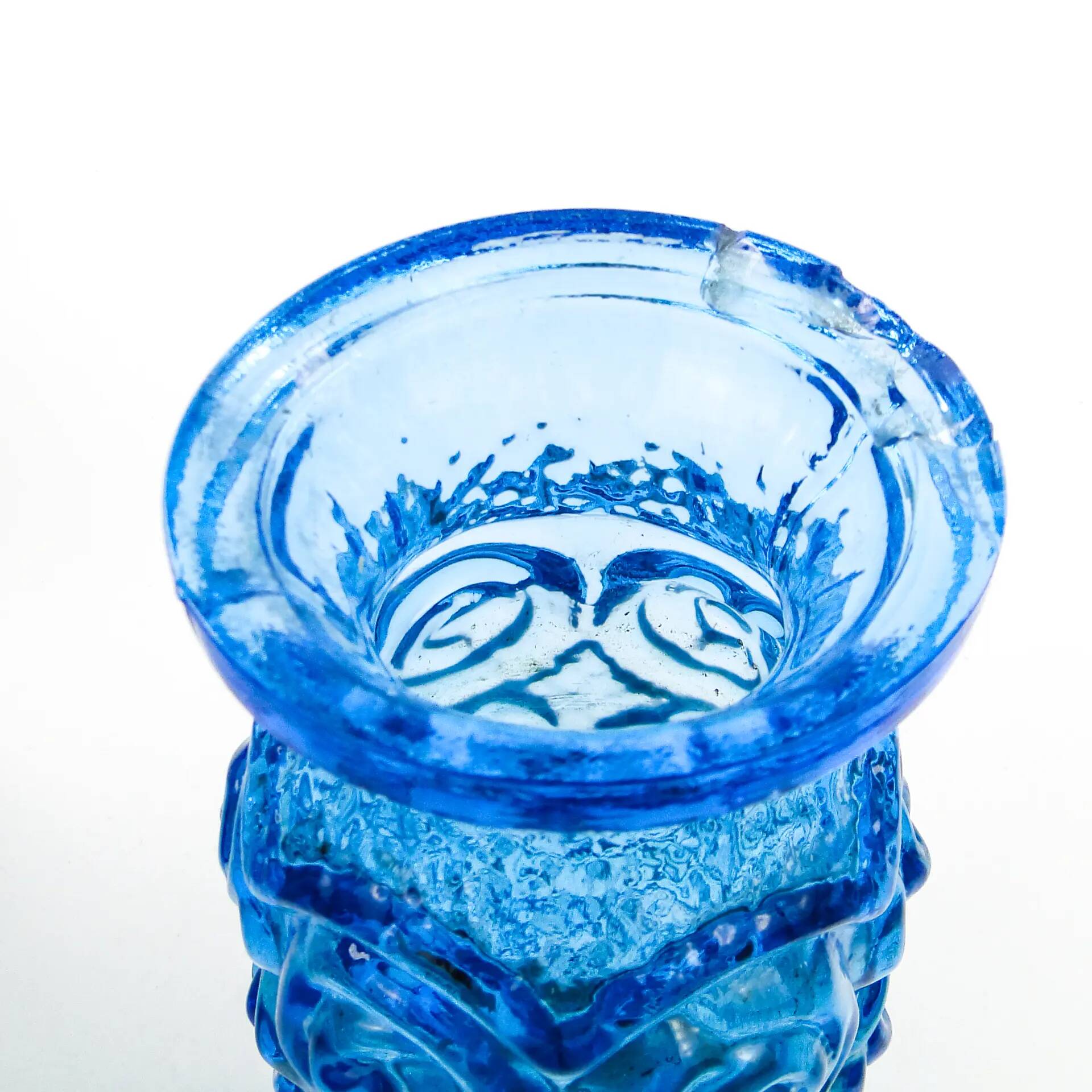 Roses vase mid-century modern, glass, Poland, 1970s