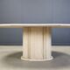 Vintage oval travertine dining table, 1970s