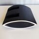 Black ceramic modernist vase - 1980