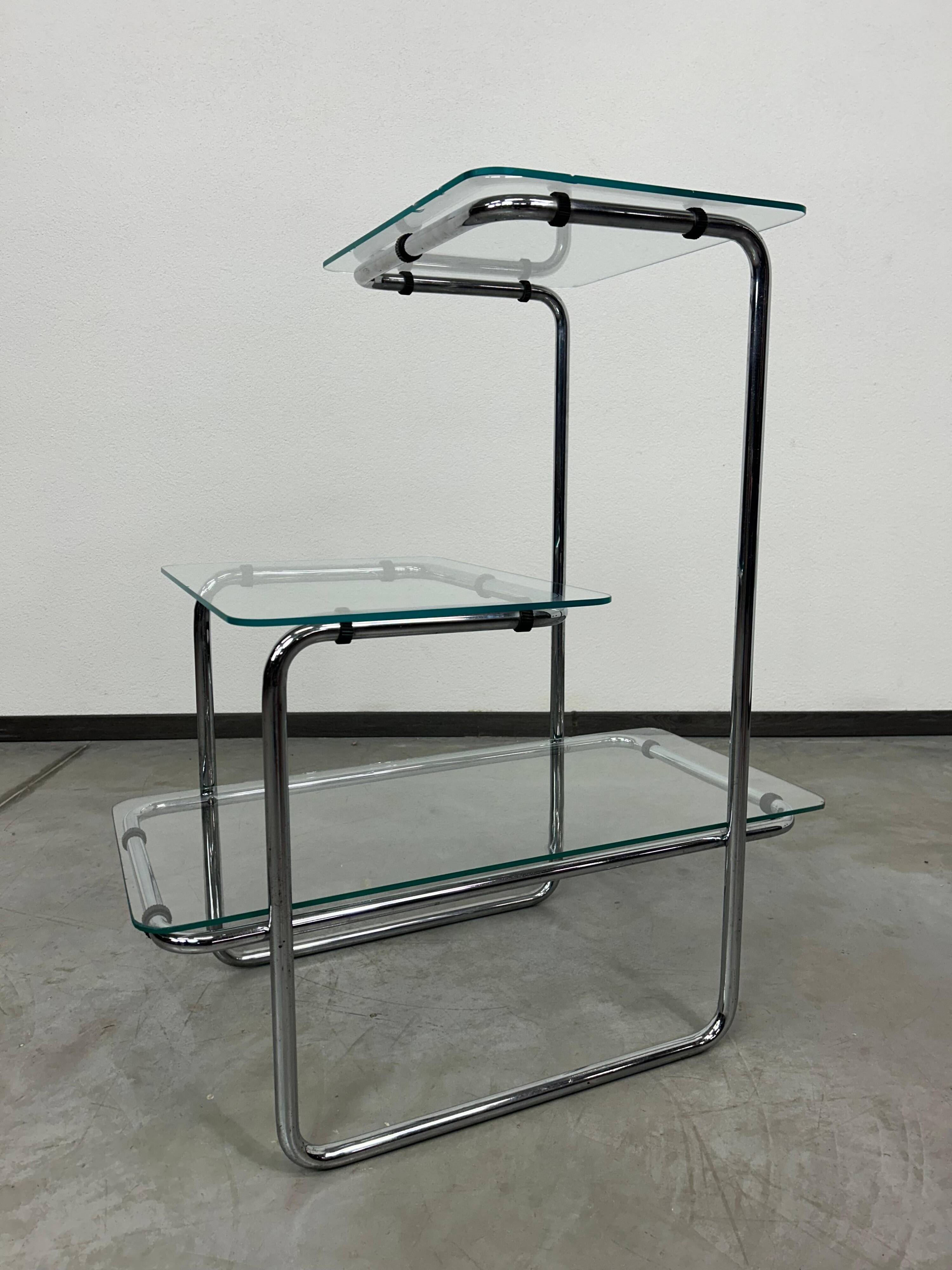 Tubular flower shelf Art Deco Bauhaus B136 by Emile Guyot