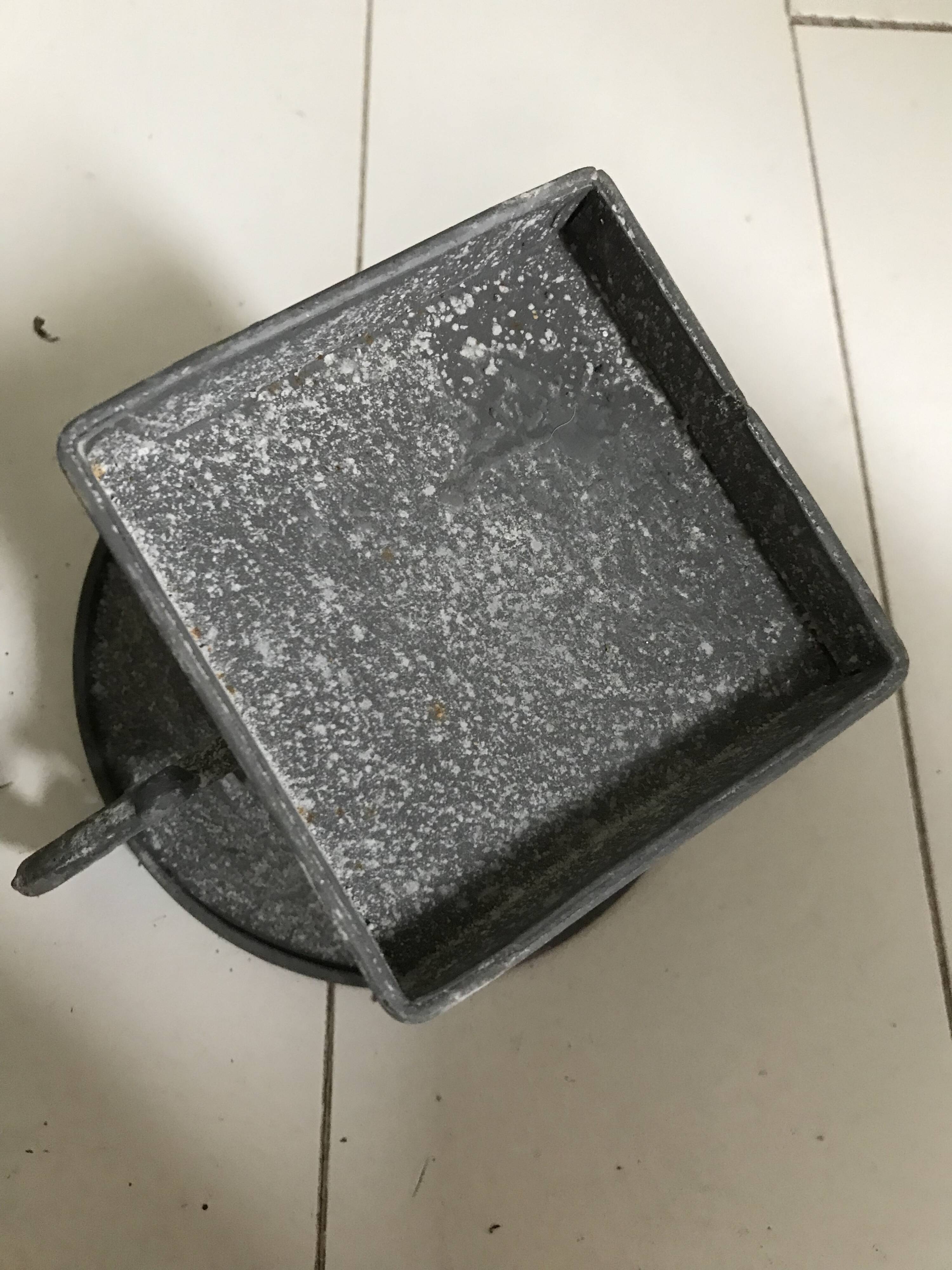 Small pair of zinc pots.