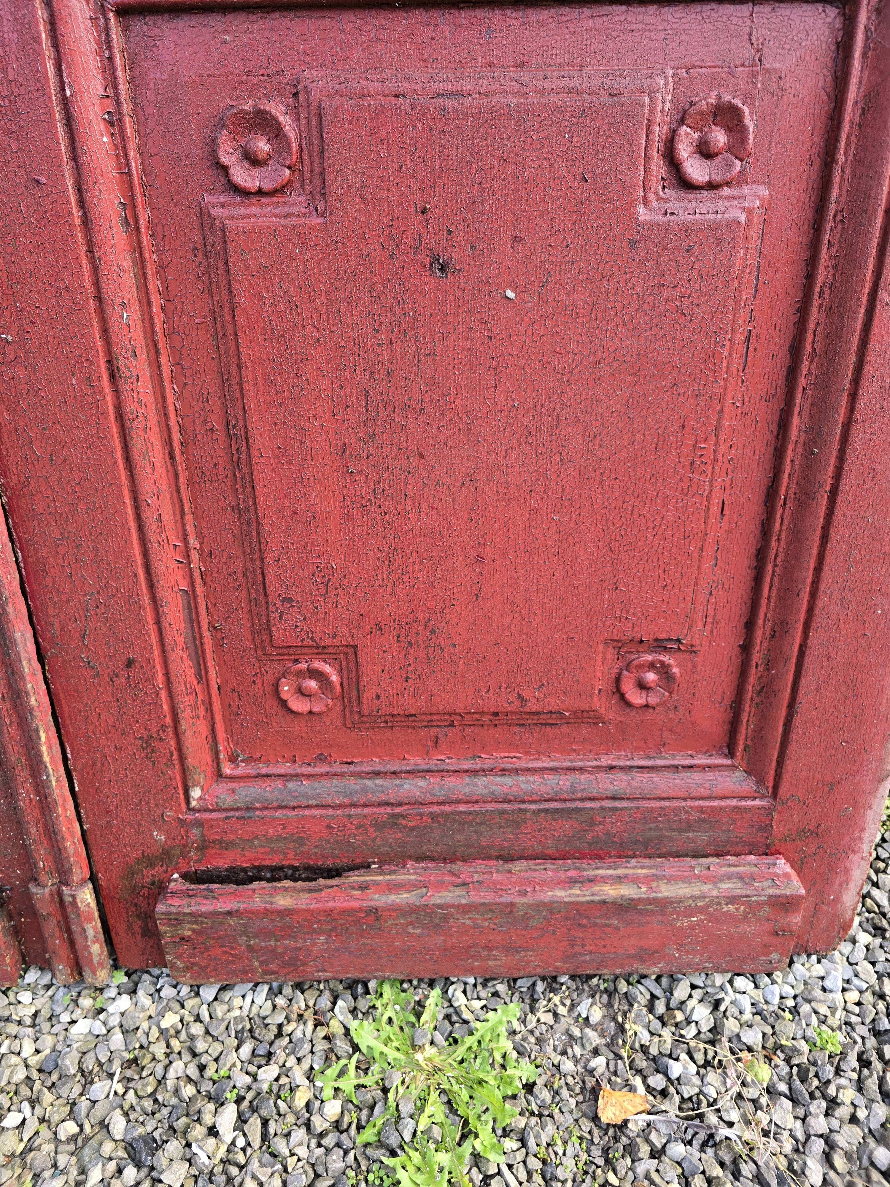 Old double oak front door