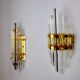Duo of wall lamps Venini glass from Murano Italy 1970