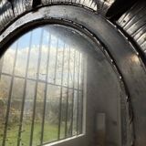 Vintage Mexican metal large mirror