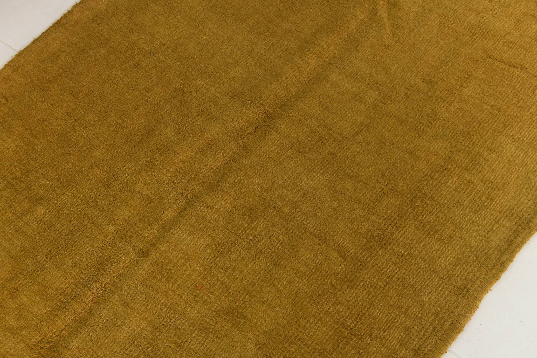 Turkish Dark Mustard Vintage Kilim Rug, 135x268Cm