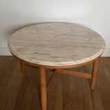 Table basse marbre rosé vintage