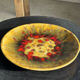 Large circular dish in West Germany style, brand JQ D35 H5.