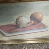 Old still life painting with frame