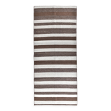 Brown beige kilim carpet, Runner kilim rug, vintage kilim natural 64x154