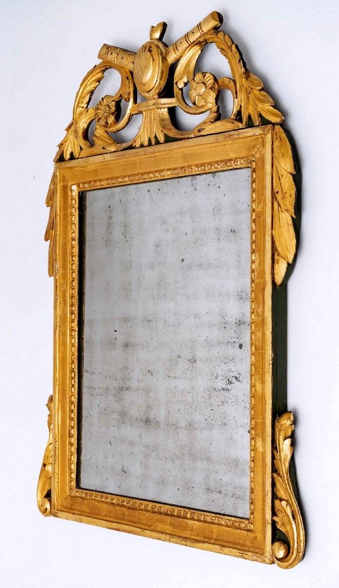 Gilded Wood Mirror - Louis XVI - Sacred Heart Devotion - epoch : XVIIIth century