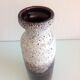 Vase tube brown and gray ceramic Fat Lava / vintage 60s-70s