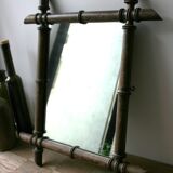Old mirror in turned wood 43x52cm