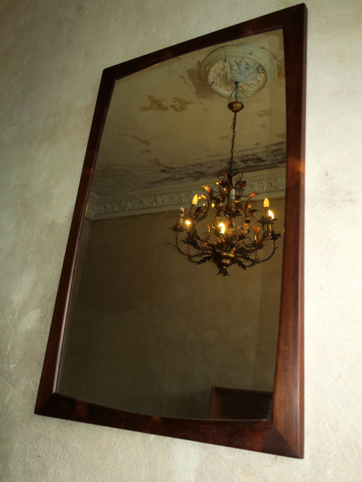 Miroir mural danois en palissandre par Aksel Kjersgaard, 1960