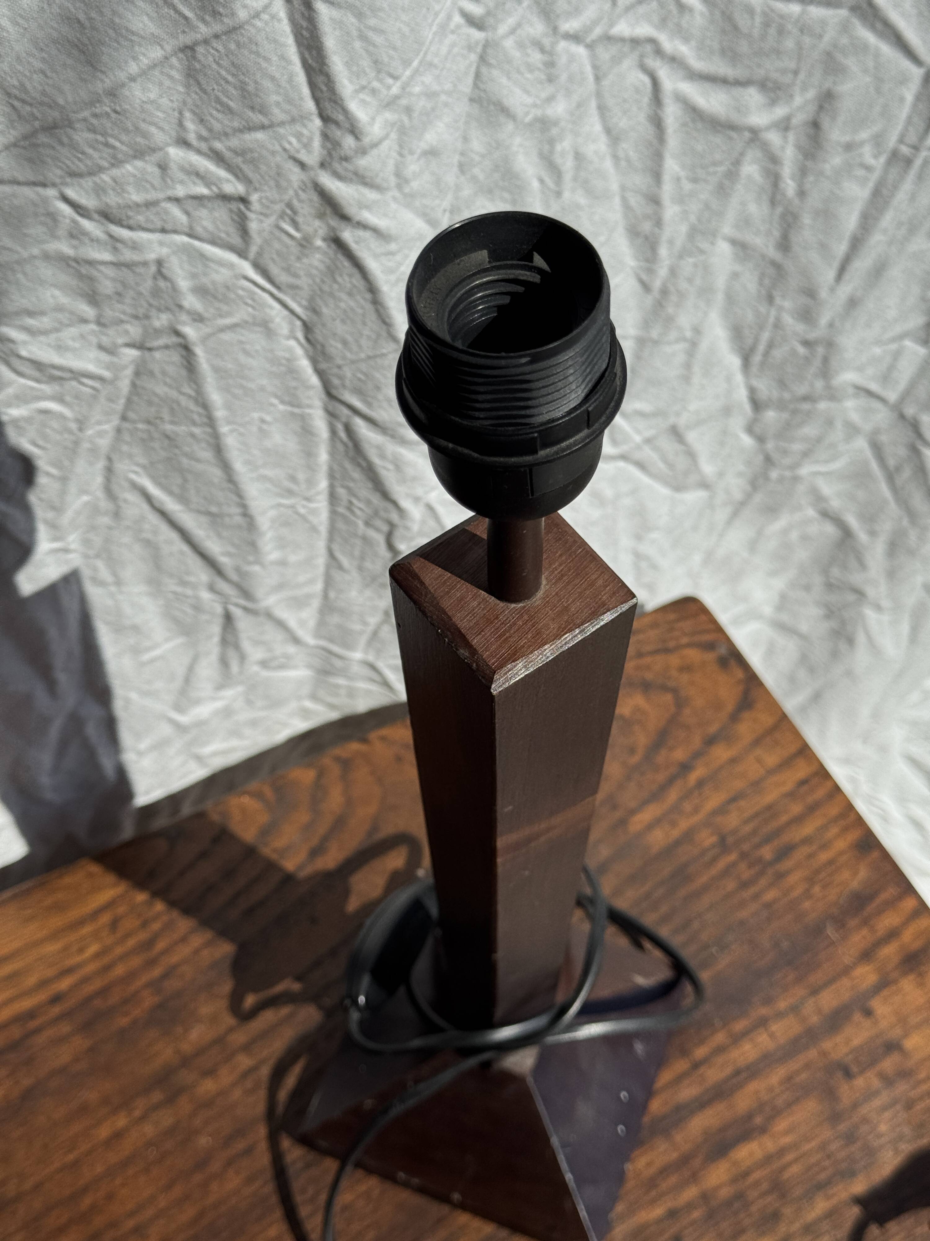 Vintage wooden designer lamp base H43