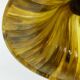 Vintage pendant lamp amber color acrylic and brass 1970s