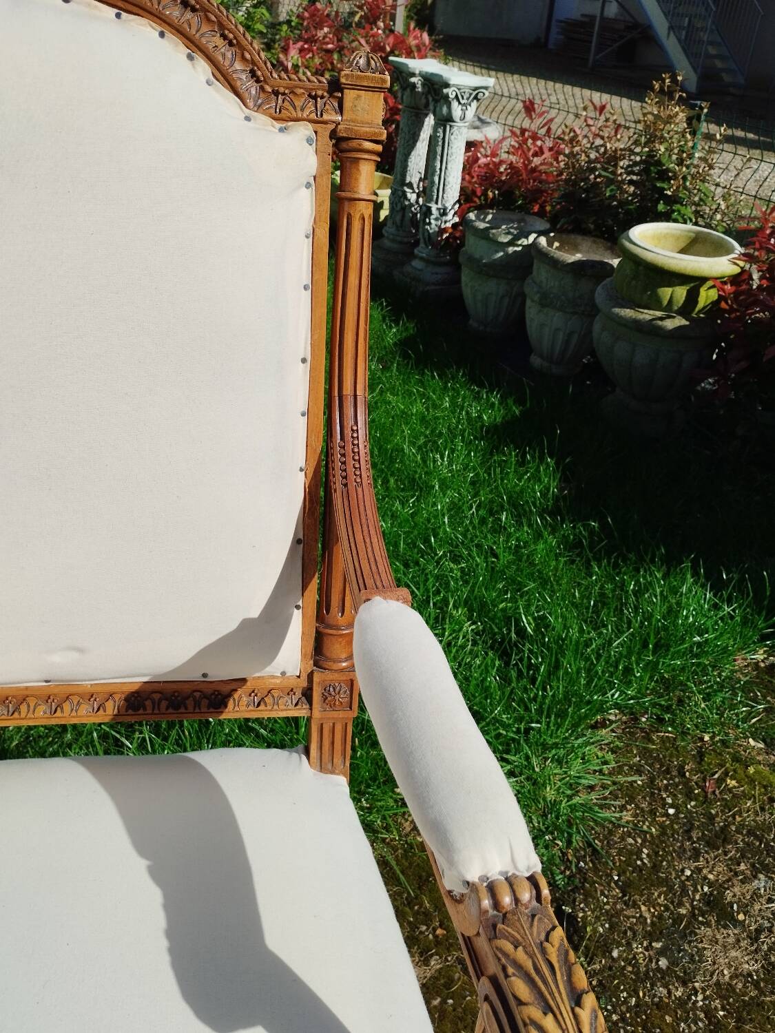 Pair of old Louis XVI style armchairs