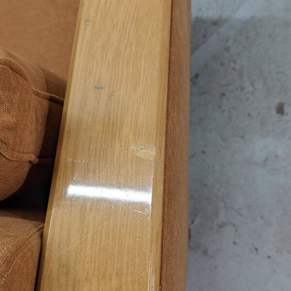 Fauteuils club Hugues Chevalier sycomore et suédine